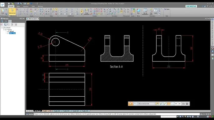 Solid Edge 2D teknik çizim ve drafting görseli