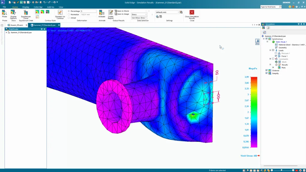 Solid Edge simülasyon ve analiz çözümleri