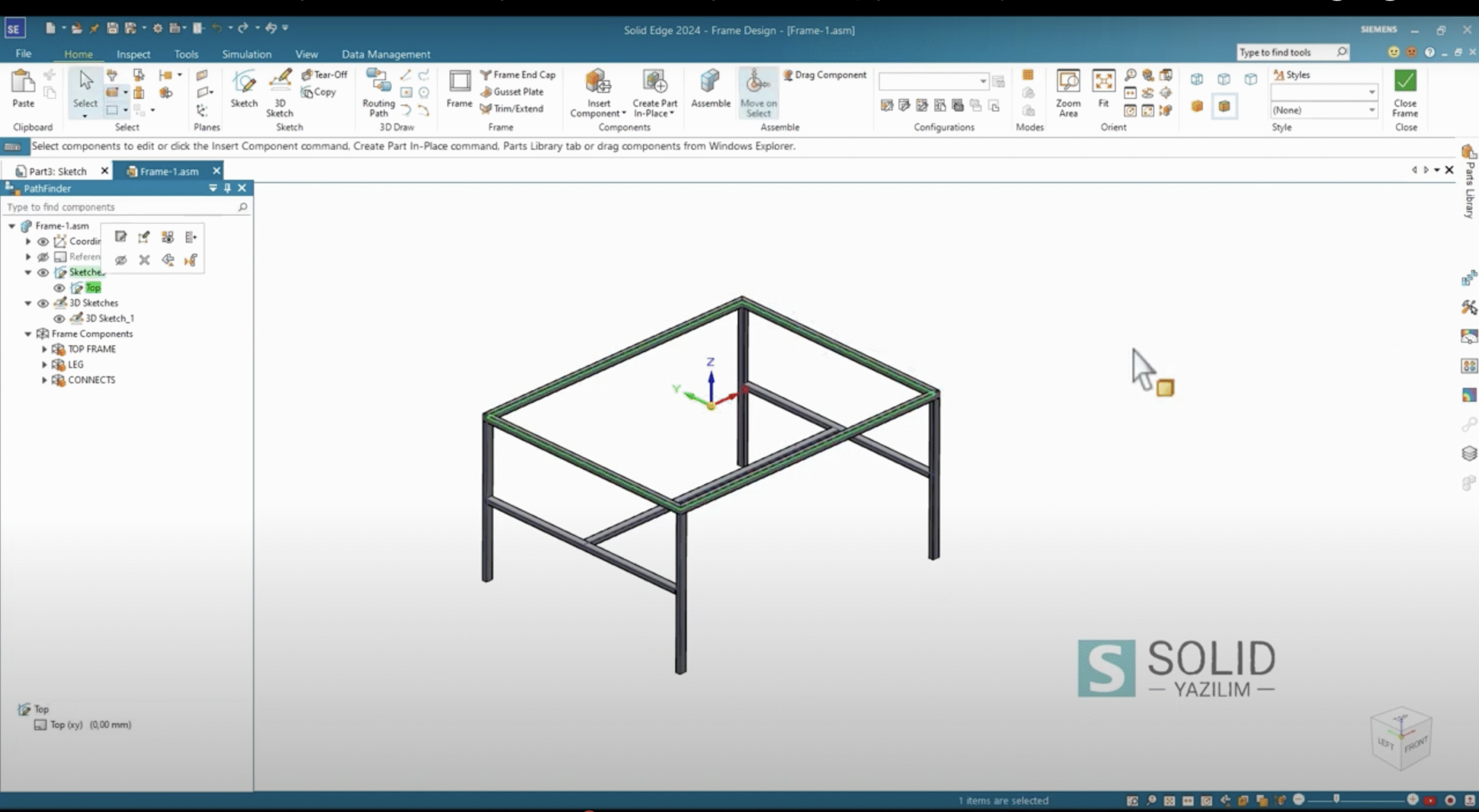 Solid Edge Profil Oluşturma